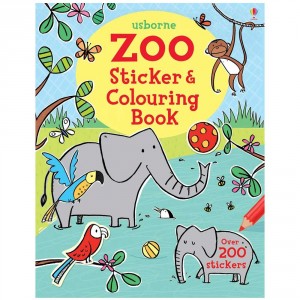 Usborne Zoo Sticker & Colouring Book